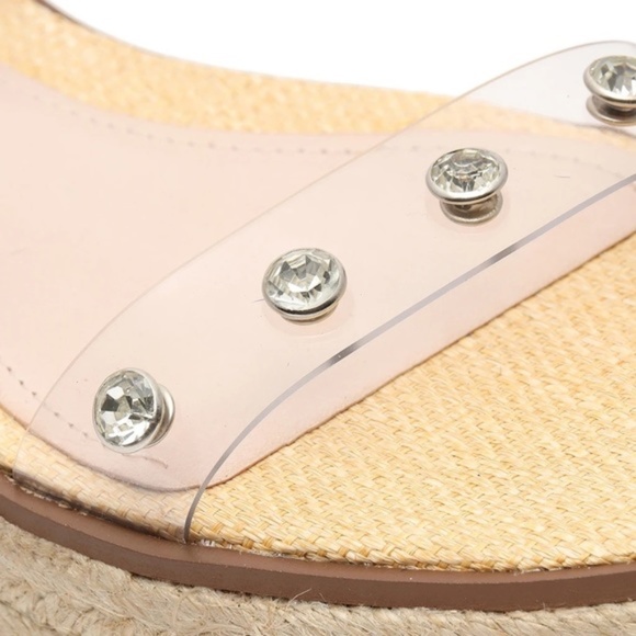 SCHUTZ Christiane Vinyl Studded Platform Wedge Sandal NIB - Picture 4 of 9